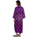 Pattern Texture Geometric Patterns Purple Maxi Satin Kimono View2