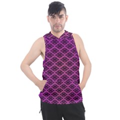 Pattern Texture Geometric Patterns Purple Men s Sleeveless Hoodie