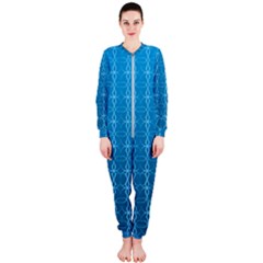 Background Texture Pattern Blue Onepiece Jumpsuit (ladies)  by Dutashop