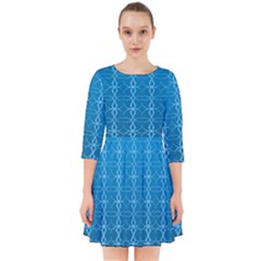 Background Texture Pattern Blue Smock Dress