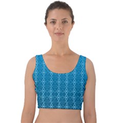 Background Texture Pattern Blue Velvet Crop Top