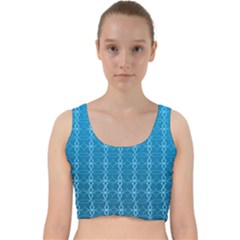 Background Texture Pattern Blue Velvet Racer Back Crop Top