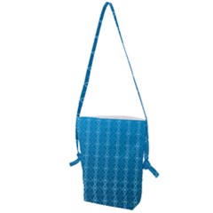 Background Texture Pattern Blue Folding Shoulder Bag