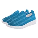 Background Texture Pattern Blue Women s Slip On Sneakers View2