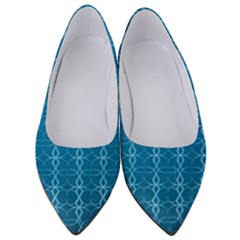 Background Texture Pattern Blue Women s Low Heels