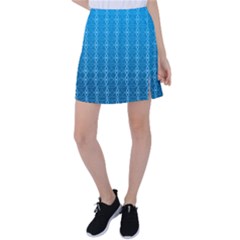 Background Texture Pattern Blue Tennis Skirt