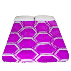 Hexagon Windows  Fitted Sheet (queen Size) by essentialimage365