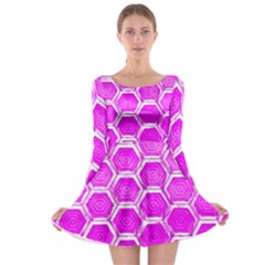 Hexagon Windows  Long Sleeve Skater Dress by essentialimage365