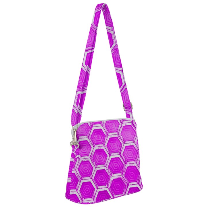 Hexagon Windows  Zipper Messenger Bag