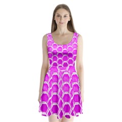 Hexagon Windows  Split Back Mini Dress  by essentialimage365