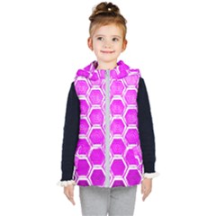 Hexagon Windows  Kids  Hooded Puffer Vest by essentialimage365