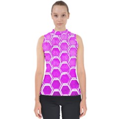 Hexagon Windows  Mock Neck Shell Top by essentialimage365