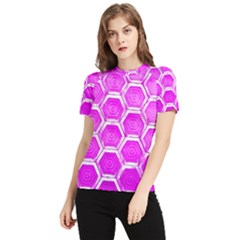 Hexagon Windows  Women s Short Sleeve Rash Guard by essentialimage365