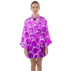 Hexagon Windows  Long Sleeve Satin Kimono by essentialimage365