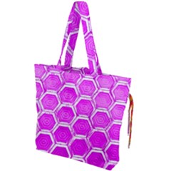 Hexagon Windows  Drawstring Tote Bag by essentialimage365