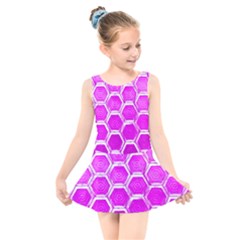 Hexagon Windows  Kids  Skater Dress Swimsuit by essentialimage365