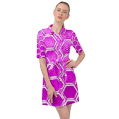 Hexagon Windows  Belted Shirt Dress by essentialimage365