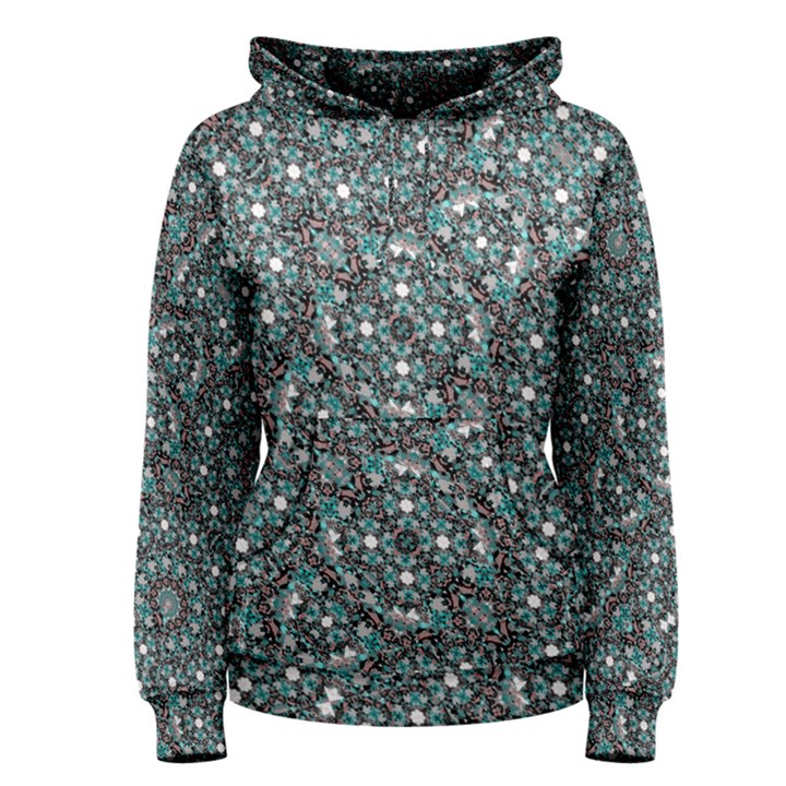 Intricate Texture Ornate Camouflage Pattern Women s Pullover Hoodie