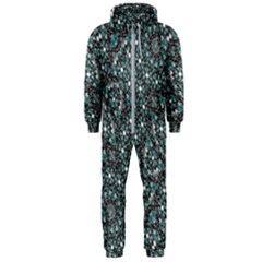 Intricate Texture Ornate Camouflage Pattern Hooded Jumpsuit (men)  by dflcprintsclothing