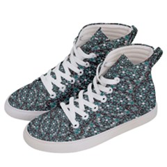 Intricate Texture Ornate Camouflage Pattern Women s Hi-top Skate Sneakers by dflcprintsclothing