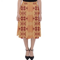 Background Wallpaper Brown Classic Midi Skirt