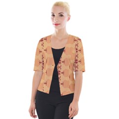 Background Wallpaper Brown Cropped Button Cardigan