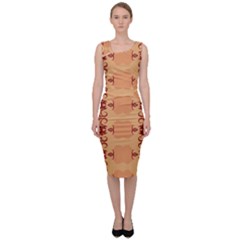 Background Wallpaper Brown Sleeveless Pencil Dress by Dutashop