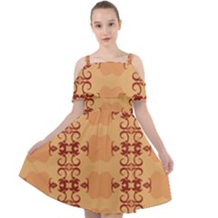 Background Wallpaper Brown Cut Out Shoulders Chiffon Dress by Dutashop