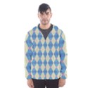 Pattern Texture Chevron Men s Hooded Windbreaker View1