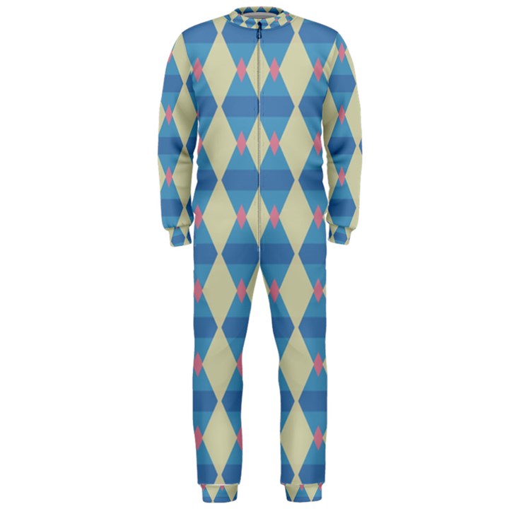 Pattern Texture Chevron OnePiece Jumpsuit (Men) 