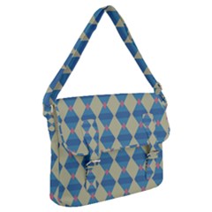 Pattern Texture Chevron Buckle Messenger Bag