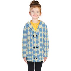 Pattern Texture Chevron Kids  Double Breasted Button Coat