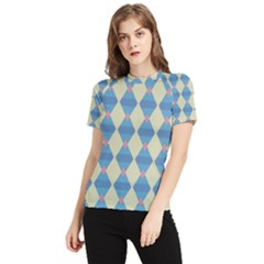 Pattern Texture Chevron Women s Short Sleeve Rash Guard