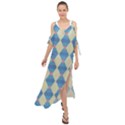 Pattern Texture Chevron Maxi Chiffon Cover Up Dress View1