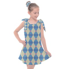 Pattern Texture Chevron Kids  Tie Up Tunic Dress by Dutashop