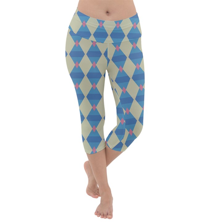 Pattern Texture Chevron Lightweight Velour Capri Yoga Leggings