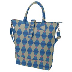 Pattern Texture Chevron Buckle Top Tote Bag