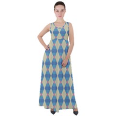 Pattern Texture Chevron Empire Waist Velour Maxi Dress