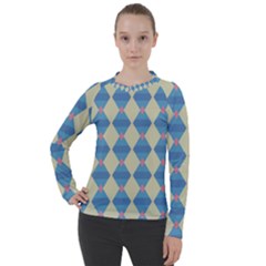 Pattern Texture Chevron Women s Pique Long Sleeve Tee