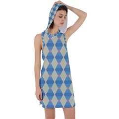 Pattern Texture Chevron Racer Back Hoodie Dress by Dutashop