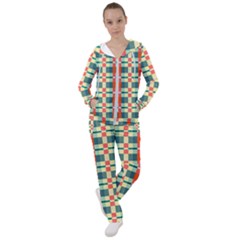 Texture Plaid Women s Tracksuit