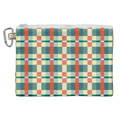 Texture Plaid Canvas Cosmetic Bag (xl)