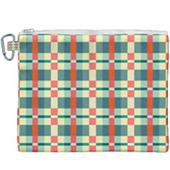 Texture Plaid Canvas Cosmetic Bag (xxxl)