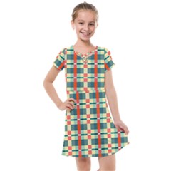 Texture Plaid Kids  Cross Web Dress by Dutashop