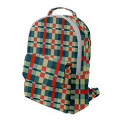 Texture Plaid Flap Pocket Backpack (large) by Dutashop