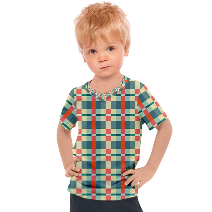 Texture Plaid Kids  Sports Tee