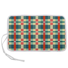 Texture Plaid Pen Storage Case (s) by Dutashop