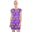 Pattern Texture Feet Dog Purple Cap Sleeve Bodycon Dress View1