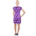 Pattern Texture Feet Dog Purple Cap Sleeve Bodycon Dress View2