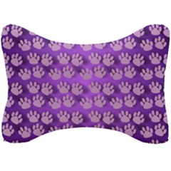 Pattern Texture Feet Dog Purple Seat Head Rest Cushion